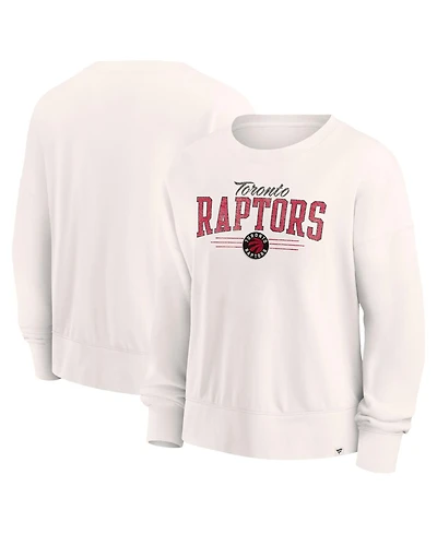 Fanatics Women's Cream Toronto Raptors Close the Game Pullover Sweatshirt