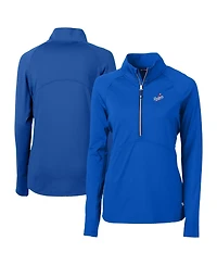 Cutter & Buck Women's Royal Los Angeles Dodgers DryTec Adapt Eco Knit Stretch Raglan Half-Zip Sweatshirt