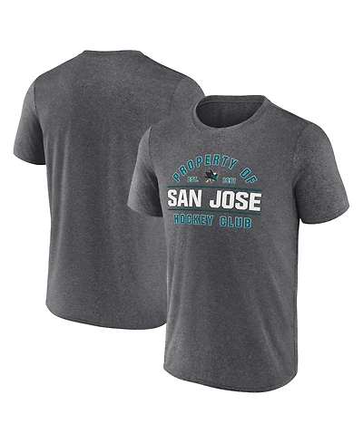 Fanatics Men's Heather Charcoal San Jose Sharks Property Of T-Shirt