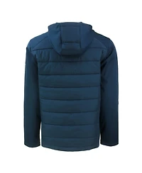 Cutter & Buck Men's Navy New York Yankees Big Tall Evoke Hybrid Eco Softshell Full-Zip Hoodie