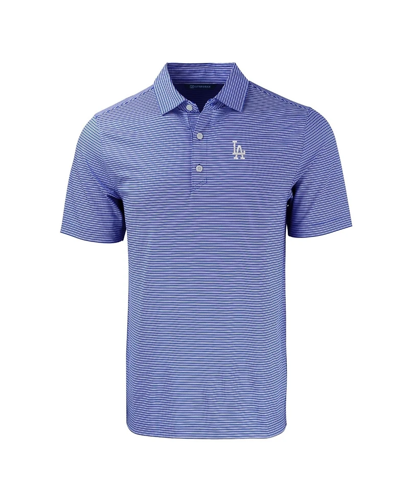Cutter & Buck Men's Royal/White Los Angeles Dodgers Big & Tall Forge Eco Double Stripe Stretch Polo Shirt