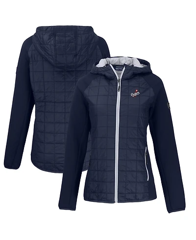 Cutter & Buck Women's Navy Los Angeles Dodgers Cooperstown Collection Rainier PrimaLoft Eco Full-Zip Hybrid Jacket