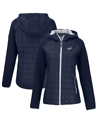 Cutter & Buck Women's Navy Los Angeles Dodgers Cooperstown Collection Rainier PrimaLoft Eco Full-Zip Hybrid Jacket