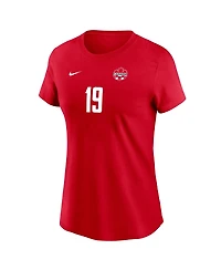 Nike Women's Alphonso Davies Red Canada Soccer Home Name & Number T-Shirt