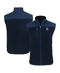 Cutter & Buck Men's Navy New York Yankees Cascade Eco Fleece Full-Zip Vest