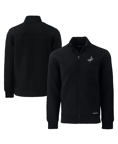 Cutter & Buck Men's Black Los Angeles Dodgers Big & Tall Roam Eco Full-Zip Jacket