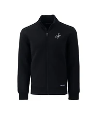 Cutter & Buck Men's Black Los Angeles Dodgers Roam Eco Tri-Blend Full-Zip Jacket