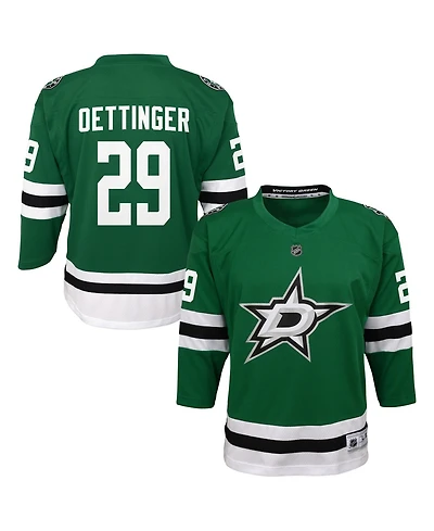 Outerstuff Big Boys and Girls Jake Oettinger Kelly Green Dallas Stars Home Replica Player Jersey