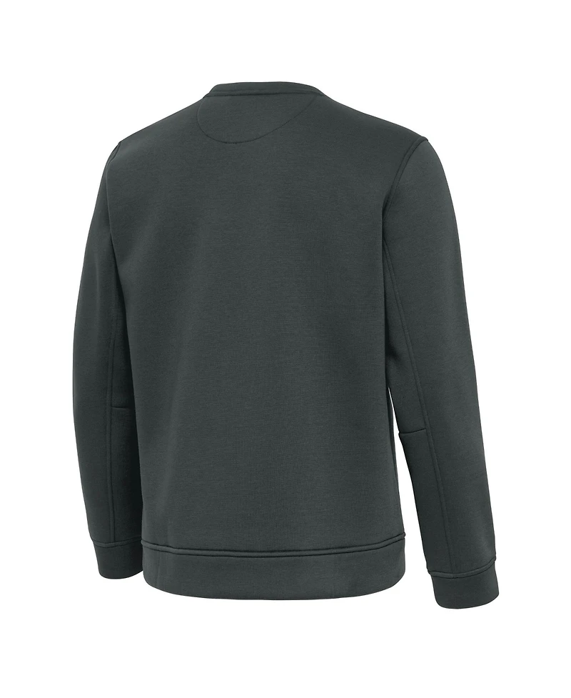 Antigua Men's Pewter New York Yankees Relevant Lightweight Pullover Sweatshirt