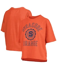 Pressbox Women's Orange Syracuse Motley Crew Bishop Waist Length Oversized Slub T-Shirt