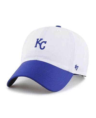'47 Brand Men's White/Royal Kansas City Royals Vista Mini Clean Up Brrr° Adjustable Hat