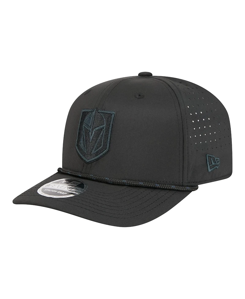 New Era Men's Black Vegas Golden Knights Sport Vented 9SEVENTY Rope Adjustable Hat