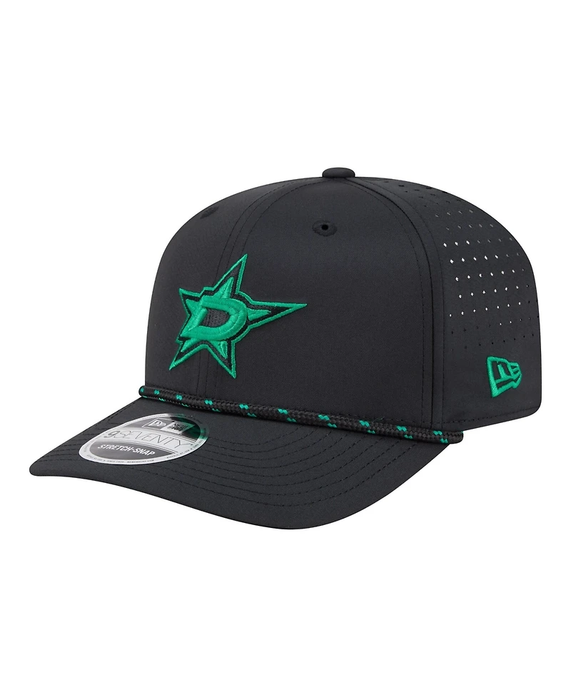 New Era Men's Black Dallas Stars Sport Vented 9SEVENTY Rope Adjustable Hat