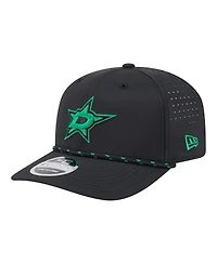 New Era Men's Black Dallas Stars Sport Vented 9SEVENTY Rope Adjustable Hat