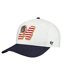'47 Brand Men's White William Byron Flag Fill Two-Tone Team Adjustable Hitch Hat