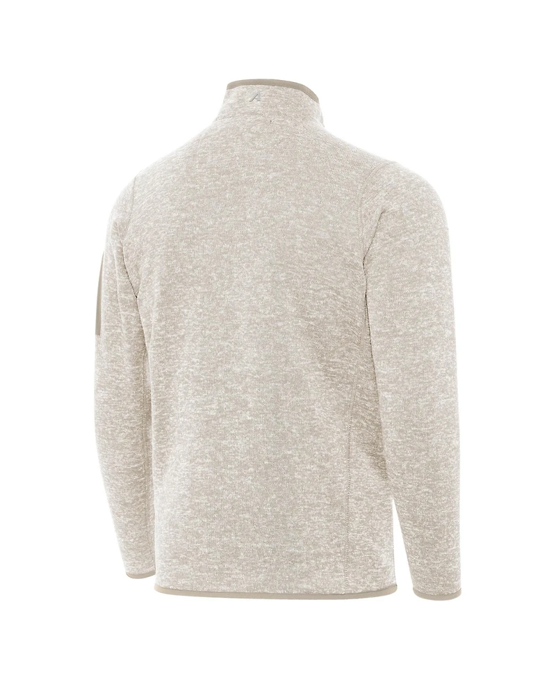 Antigua Men's Oatmeal St. Louis Blues Fortune Quarter-Zip Pullover Jacket