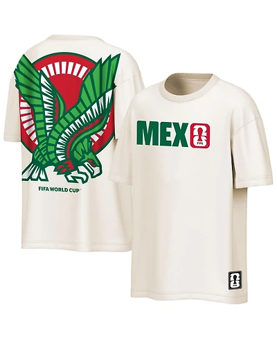 Outerstuff Men's Cream Mexico National Team Fifa World Cup 2026 Livery Oversized 2-Hit T-Shirt