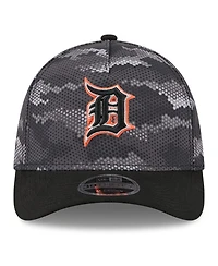 New Era Men's Black Detroit Tigers Camo 39THIRTY A-Frame Flex Hat