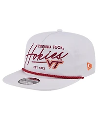 New Era Men's White Virginia Tech Hokies Team Rope 19TWENTY Adjustable Hat