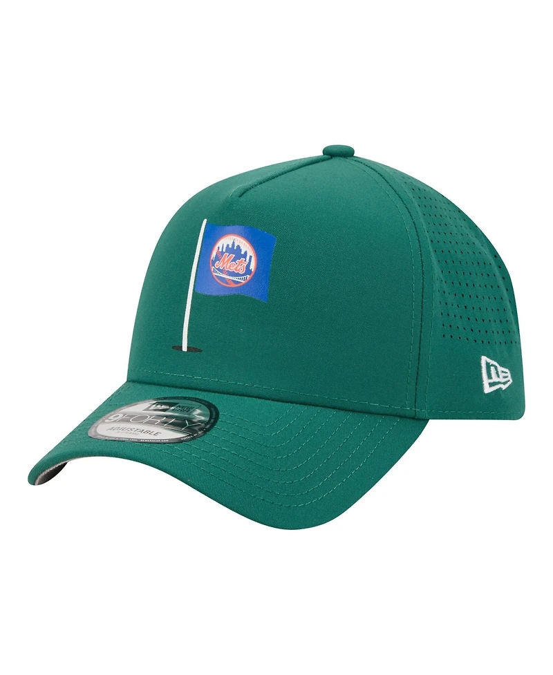 New Era Men's Green New York Mets Pin Seeker 9FORTY A-Frame Adjustable Hat