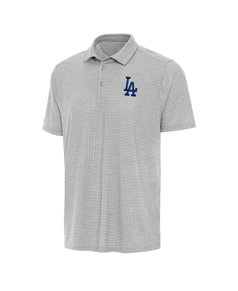 Antigua Men's Heather Gray Los Angeles Dodgers Replica Polo Shirt