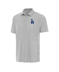 Antigua Men's Heather Gray Los Angeles Dodgers Replica Polo Shirt