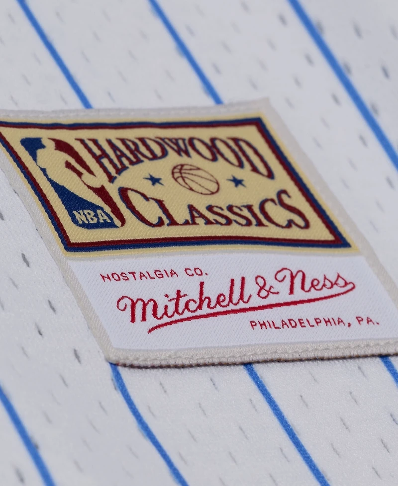 Mitchell & Ness Men's White Cleveland Cavaliers Head Coach Pinstripe Mesh Full-Button Baseball Jersey