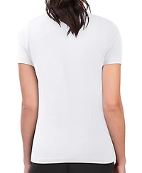 G-iii 4Her by Carl Banks Women's White Los Angeles Dodgers Super-Slim Fit Lightweight Heart Graphic T-Shirt