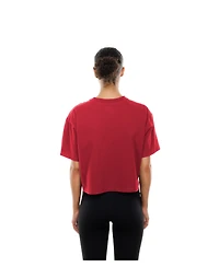 New Era Women's Red St. Louis Cardinals Boxy Foil Logo T-Shirt