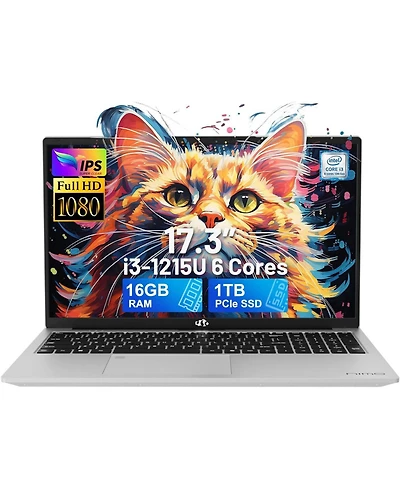 Nimo 17.3" Ips Fhd-Laptop Intel 6 Cores i3-1215U 16GB Ram 1TB Ssd 4.4GHz