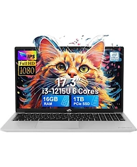 Nimo 17.3" Ips Fhd-Laptop Intel 6 Cores i3-1215U 16GB Ram 1TB Ssd 4.4GHz