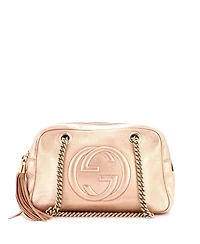 Pre-Owned Gucci Small Soho Chain Zip Shoulder Bag Leather