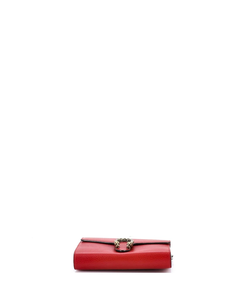 Pre-Owned Gucci Small Dionysus Chain Wallet Leather with Embellished Detail