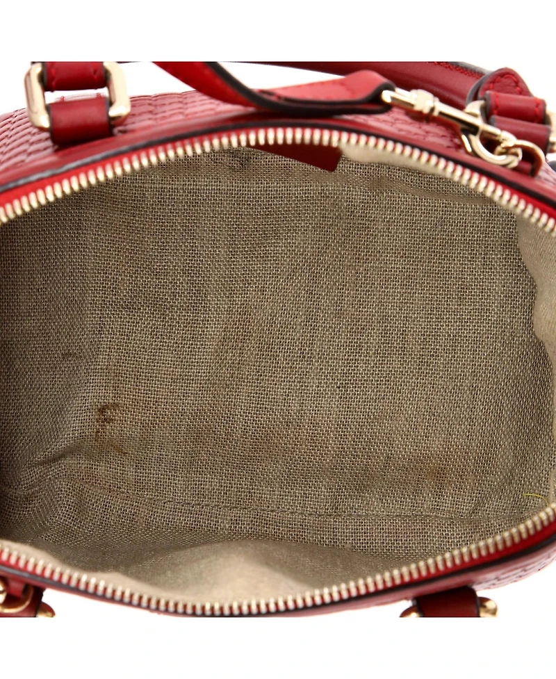 Pre-Owned Gucci Mini Convertible Dome Satchel Microguccissima Leather