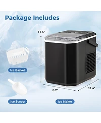sumyeg Countertop Ice Maker with Self Cleaning Function for Home Office