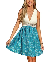 Cupshe Women's V-Neck Pull-On Unlined Dress