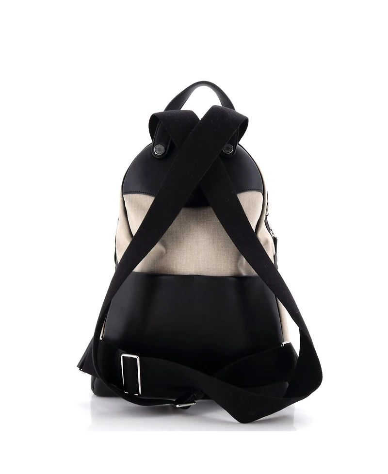 Pre-Owned HERMES Allback Backpack Bivouac Toile with Leather