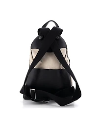 Pre-Owned HERMES Allback Backpack Bivouac Toile with Leather