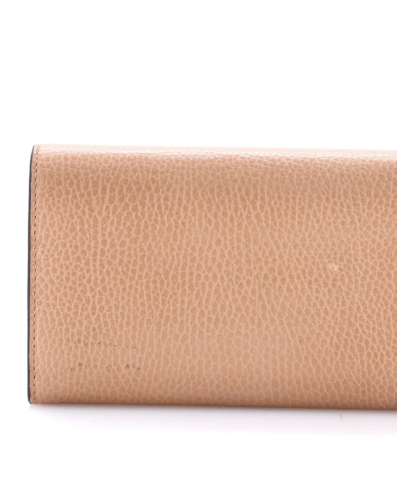 Pre-Owned Gucci Icon Continental Wallet Leather