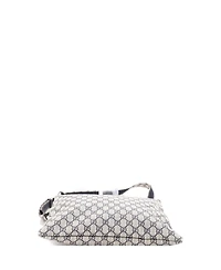 Pre-Owned Gucci Large Web Loop Flat Messenger Gg Coated Canvas