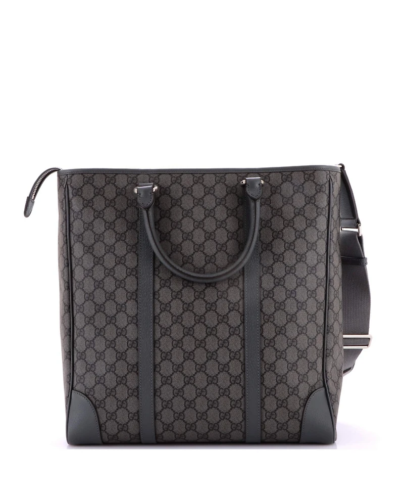 Pre-Owned Gucci Tall Ophidia Convertible Open Tote Gg Coated Canvas