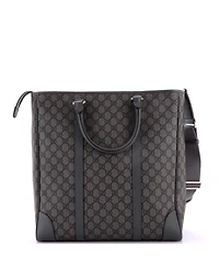 Pre-Owned Gucci Tall Ophidia Convertible Open Tote Gg Coated Canvas