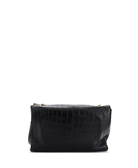 Pre-Owned Saint Laurent Medium Classic Monogram Reversible Shoulder Bag Embossed Leather and Suede