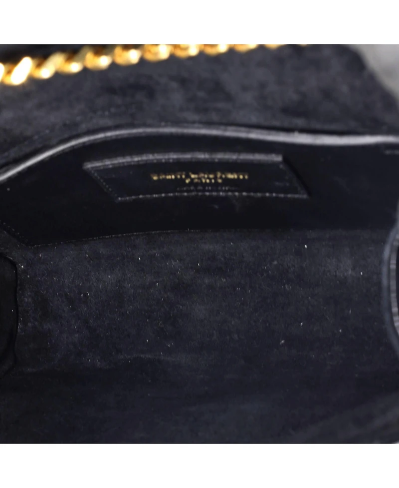 Pre-Owned Saint Laurent Small Classic Monogram Tassel Crossbody Bag Quilted Patent