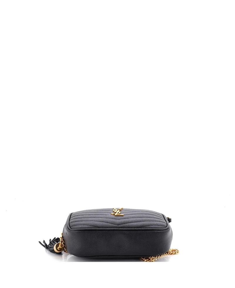 Pre-Owned Saint Laurent Mini LouLou Crossbody Bag Matelasse Chevron Leather