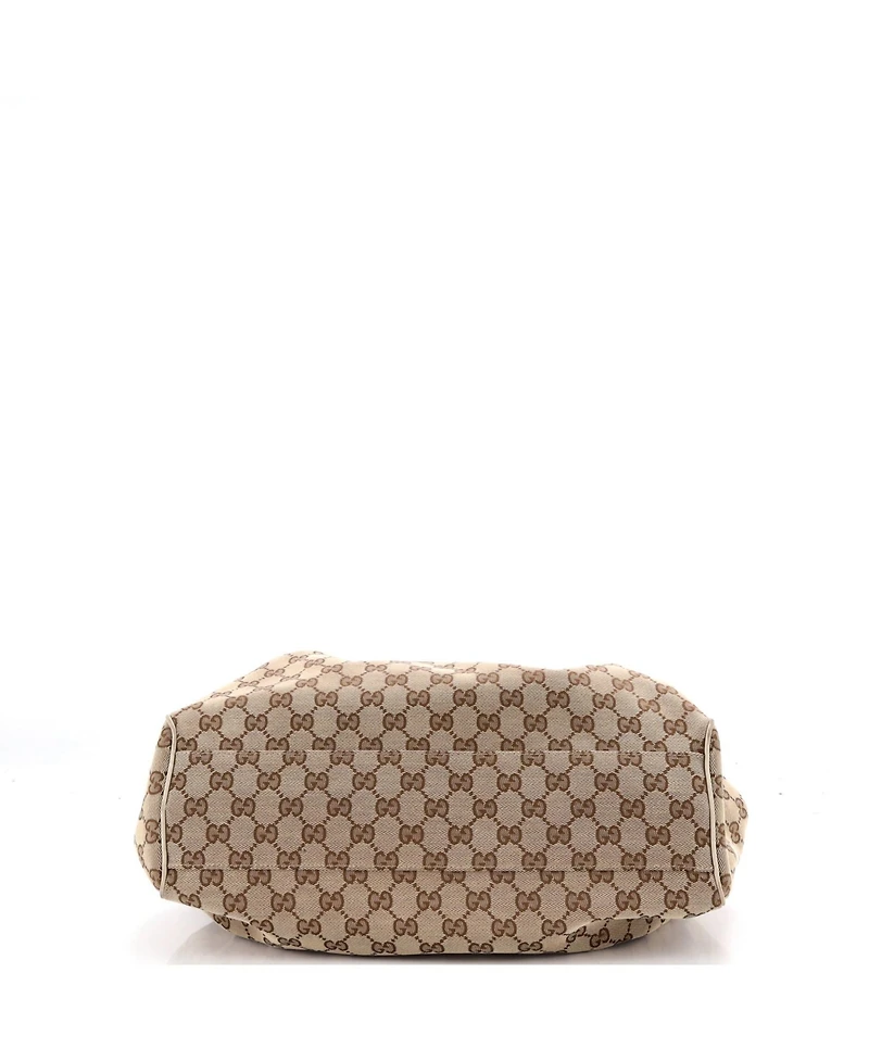 Pre-Owned Gucci Medium Sukey Tote Gg Canvas with Leather
