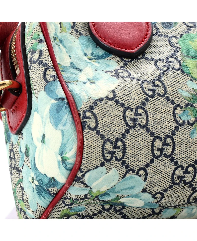 Pre-Owned Gucci Nano Convertible Boston Bag Blooms Print Gg Coated Canvas