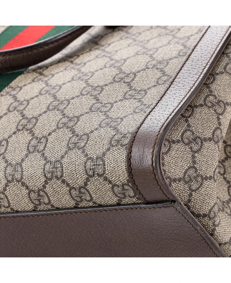 Pre-Owned Gucci Medium Ophidia Top Handle Tote Gg Coated Canvas