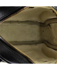 Pre-Owned Gucci Small Logo Zip Messenger Bag Printed Leather