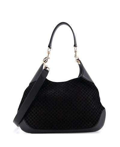 Pre-Owned Gucci Medium B Shoulder Bag Gg Suede